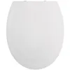 Image de Spirella - Abattant WC de Toilette Thermoplastique Blanc Ralentisseur Double Frein de Chute Cuvette Universelle