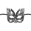 Image de Maskarade Masque Loup Argenté de Soirée Semi-Rigide Don Giovanni pour Accompagner Un Déguisement