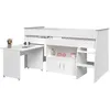 Image de Lit combiné enfant PARISOT ZOLA - Blanc - 90x200 cm - Sommier inclus