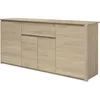 Image de Parisot 0191ENFI CHICAGO Enfilade BuffetPanneaux de particules Chêne Dakota 185,5 x 46x 85,5 cm