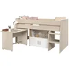 Image de Lit combiné enfant Parisot ZOLA 90x200 cm - 2 portes - Avec bureau - Décor acacia clair et blanc
