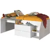 Image de Lit combiné enfant contemporain PARISOT KIM - gris loft et blanc - l 90 x L 190 ou 200 cm