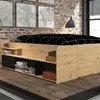 Image de Lit avec Espace de Rangement Taravel 140x200 - Nature