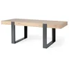 Image de Parisot Table à Manger Décor chêne Artisan et Gris Ombre L 223,9 x P 93 x H 78,6 cm