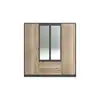 Image de Armoire 4 portes + 2 tiroirs TORONTO coloris imitation chêne authentic et steam black