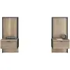 Image de Lot de 2 chevets suspendus TORONTO coloris imitation chêne authentic et steam black