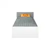 Image de Lit simple 90x190 cm PIROUETTE coloris blanc