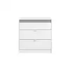 Image de Commode 3 tiroirs PIROUETTE coloris blanc