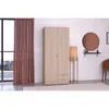 Image de Armoire VARIA - Décor chêne et blanc - 2 portes - 2 tiroirs - 807 x 185 x 513