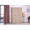 Image de Armoire VARIA - Décor chêne - 3 portes - 2 tiroirs - 1203 x 185 x 513