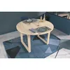 Image de Table à Manger Extensible BETTY - Ronde - Chêne Dakota - 4 / 6 personnes - 120 / 155 x 120 x 75 cm