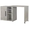 Image de GAMI Meuble de Bar Bosy 160x60 avec rangements - chêne Gris Clair