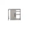Image de Table de cuisine pivotante avec rangement BOSTON coloris ch ne gris clair