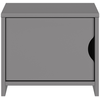 Image de Chevet 1 porte ANDY coloris gris