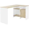Image de DIAGONE Liverpool Bureau Angle BL-Bois Bureau Châtaignier Naturel