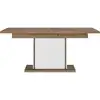 Image de Table extensible 160 cm OTELLO coloris blanc/imitation chêne Helvezia