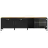 Image de Meuble Tv 190cm MANCHESTER coloris noir/chêne