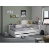 Image de Vente-unique - Lit avec rangements et tiroir 90 x 200 cm - Coloris : Blanc - ARMAND