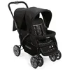Image de Trottine TWINBI Poussette Double Pour Jumeaux, Enfants Rapprochés, Maniable et Facilement Pliable, 2 Dossiers Inclinables Dont 1 à Plat, 2 Tabliers, Grand Panier, Habillage Pluie Intégral   NoirEtoile