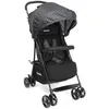 Image de Trottine MEMPHIS Poussette Naissance Compacte et Légère, Inclinable Multiposition, Allongeable à Plat, Dossier Matelassé, Canopy Avec Hublot, Panier Shopping, Habillage Pluie, Pliage Compact -NamiGris