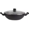 Image de Wok ESSENTIELB Aluminium forgé Noir diam32cm