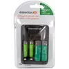 Image de Chargeur de piles ESSENTIELB +LR06 AA x2 2100NimH+LR03 AAA x2 700NimH
