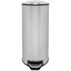 Image de Poubelle de cuisine manuelle ESSENTIELB ronde 30L inox à pédale