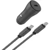 Image de Chargeur allume cigare ADEQWAT 30W USB-C + Cable USB-C 1m noir