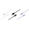 Image de Câble Lightning ESSENTIELB pack 3 câbles USB 1M Blanc/Noir/Mauve