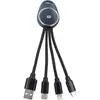 Image de Câble trio ESSENTIELB court 3 en 1 lightning/microUSB/USB-C