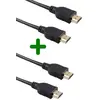 Image de Câble HDMI ESSENTIELB x2 HDMI 2M noir droit 2.0
