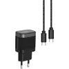 Image de Chargeur + câble ADEQWAT USB-C 35W + Câble USB-C 1M Noir