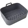 Image de Panier ESSENTIELB rectangle en Silicone Réutilisable - Moule Antiadhésif pour AirFryer Double Bac & Four