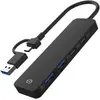 Image de Hub USB C ESSENTIELB 4 en 1 USB C Noir  - Vr
