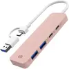 Image de Hub USB C ESSENTIELB 4 en 1 USB-C Rose - Vr