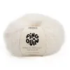 Image de Pingouin - Pelote de Laine Pingo Brush Mohair - Laine à Crocheter et à Tricoter - 17% LAINE,17% MOHAIR,55% ACRYLIQUE,11% POLYESTER - Aiguille n°6 - Couleur BLANC