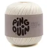 Image de Pingouin - Pelote de Laine Pingo Coco 50 - Laine à Crocheter et à Tricoter - 100% COTON - Aiguille n°2.5 - Couleur BLANC