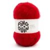 Image de Pingouin - Pelote de Laine Pingo Queen - Laine à Crocheter et à Tricoter - 10% ALPAGA,90% ACRYLIQUE - Aiguille n°6 - Couleur ROUGE