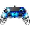 Image de Nacon Manette filaire Compact Controller transparente bleue pour PS4 compatible PC