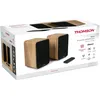 Image de THOMSON COSY Enceintes Bibliothèque 100W Stéréo, Bluetooth 5, Télécommande pour Smartphone, TV, PC et Vinyle, Finition Bois - WS602DUO