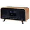 Image de THOMSON Radio-réveil Vintage et Enceinte Bluetooth, Radio FM, Port USB de Charge, AUX, Design Bois Élégant, Double Alarme, Horloge Numérique - RT850BT