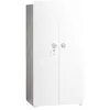 Image de BabyPrice Armoire 2 Portes bébé 175x85x56cm en Bois Blanc