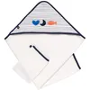 Image de Cape de bain et gant en double gaze de coton et éponge