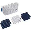 Image de Trousse de toilette en double gaze de coton et carrés éponge