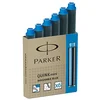 Image de Parker Quink Mini Cartouches d'Encre Internationales Courtes - Bleu Effaçable (Étui de 6)