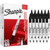 Image de Sharpie marqueurs permanents à pointe double | noirs | boîte de 12