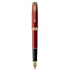 Image de Parker Sonnet stylo plume | rouge intense avec attributs or | plume fine | coffret cadeau