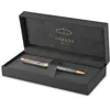 Image de Parker Sonnet stylo bille luxe | Premium argent ciselé avec attributs or | pointe moyenne | encre noir | coffret cadeau