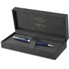 Image de Parker Sonnet stylo bille luxe | laque bleu | pointe moyenne | encre noir | coffret cadeau