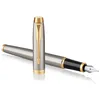 Image de Parker IM stylo plume | métal brossé | pointe fine | coffret cadeau